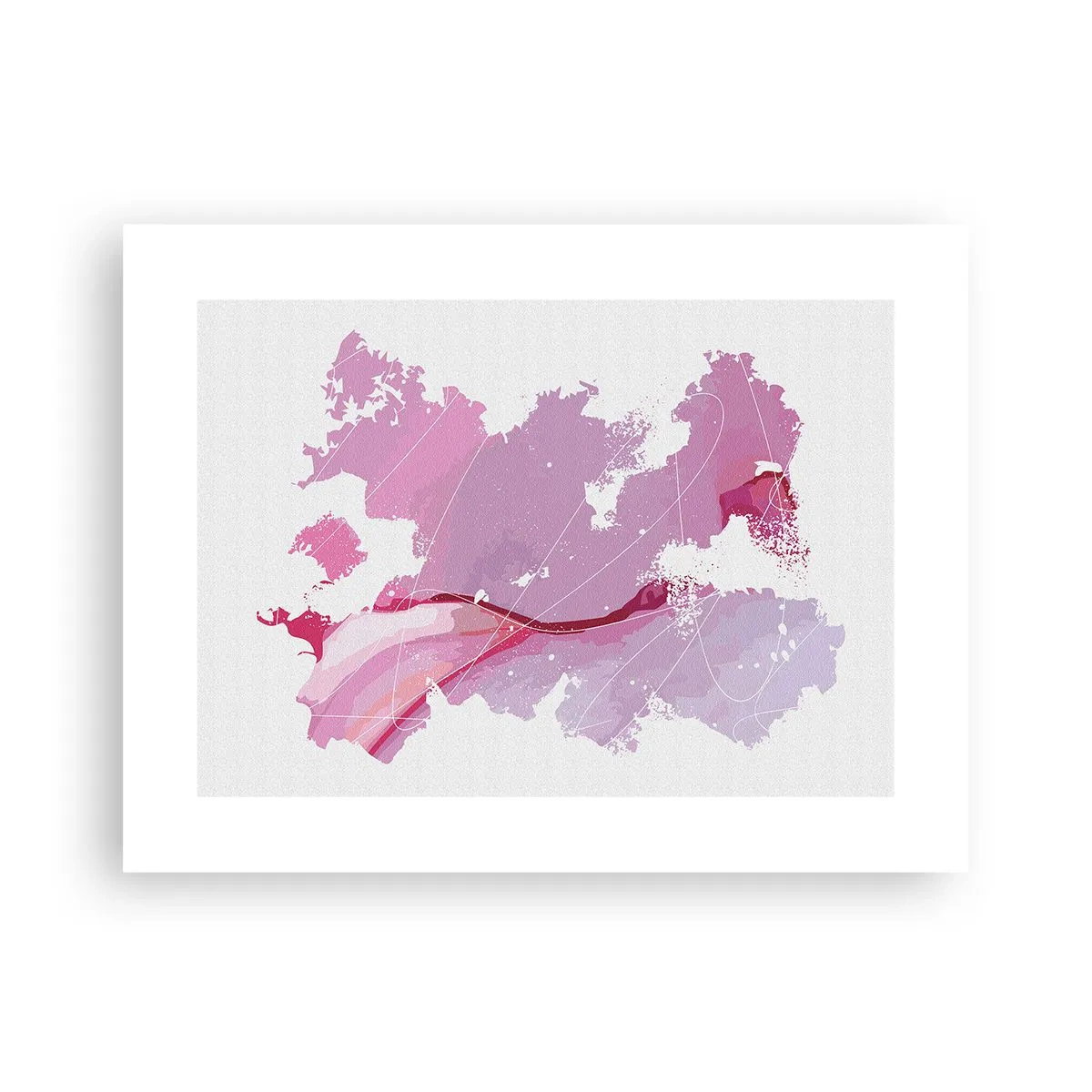 Poster - Harta unei lumi roz - 40x30 cm