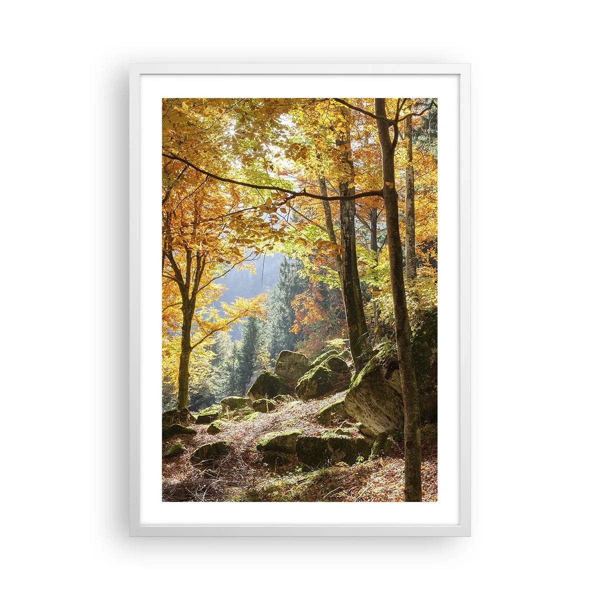 Poster în ramă albă - Timp de relaxare - 50x70 cm