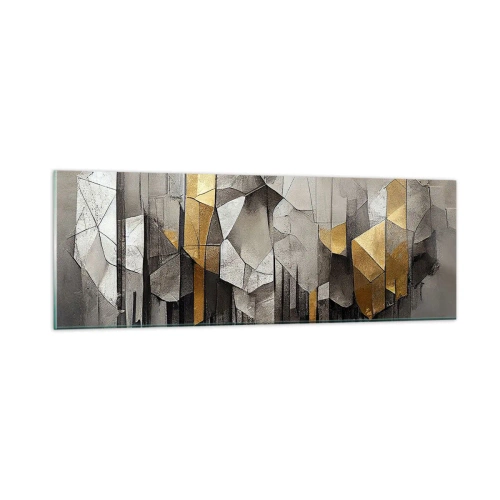 Tablou pe sticlă - Compoziție de gheață și lumină - 90x30 cm