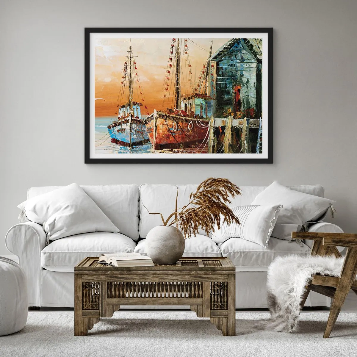 Poster în ramă neagră - Întoarcere pașnică - 91x61 cm