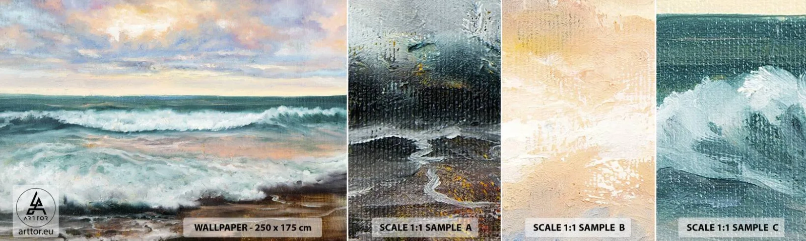 Mostră de Tapet Standard Eco - Aici îți vei alina sufletul - Peisaj, Mare, Litoral - 100x30 cm