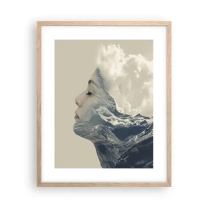 Poster în ramă de stejar deschis - Frumusețea elementelor - 40x50 cm