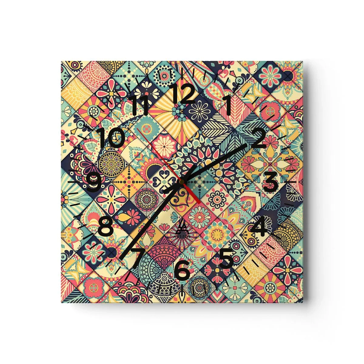 Ceas de perete - Ceas pe sticlă - Clima marocană - 30x30 cm