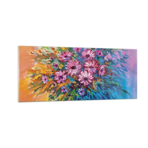 Tablou pe sticlă - Energia vieții - 100x40 cm