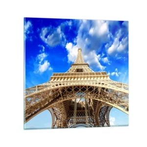 Tablou pe sticlă - Atingând cerul și norii - 70x70 cm