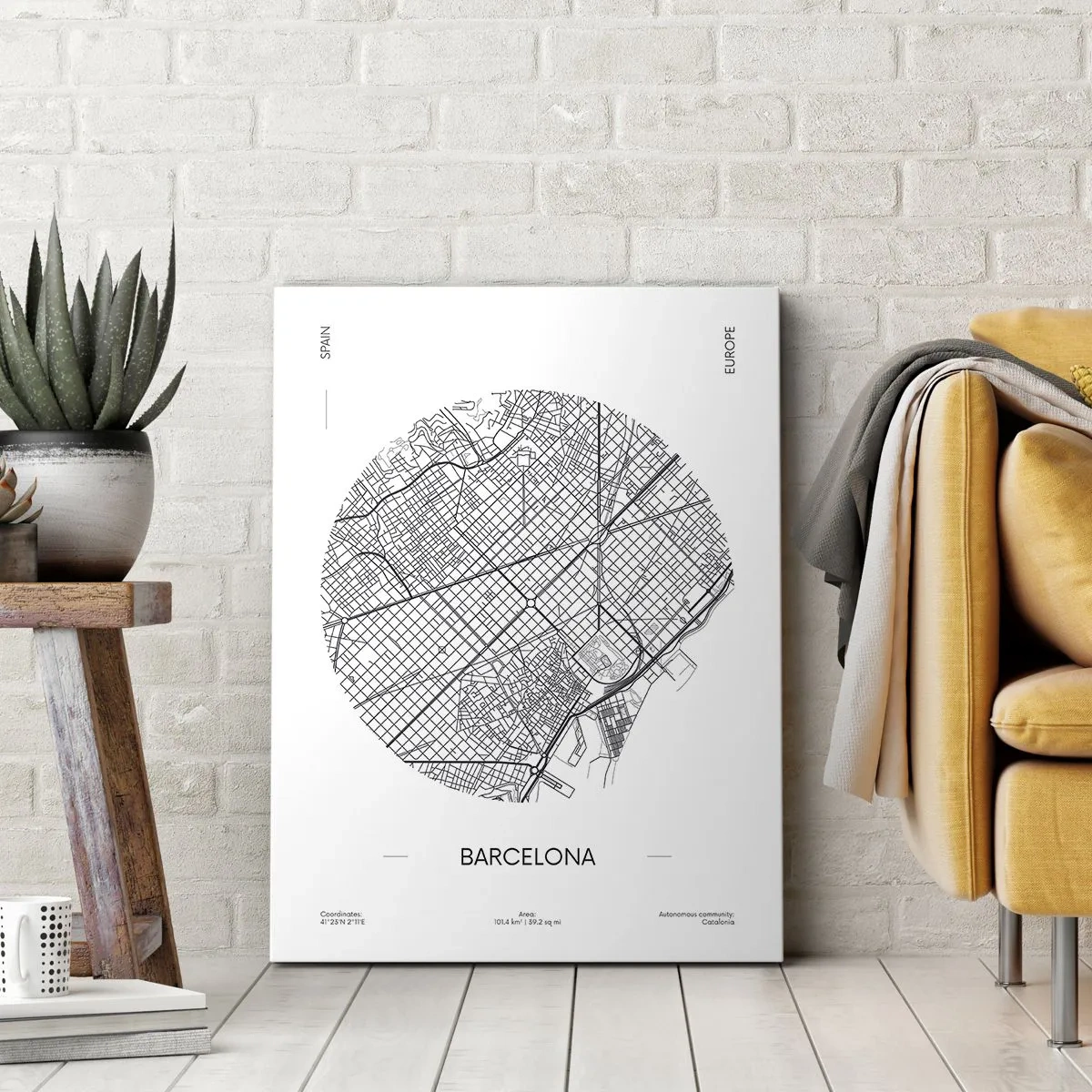 Tablou pe pânză - Anatomia Barcelonei - 45x80 cm