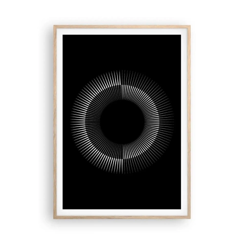 Poster în ramă de stejar deschis - Soarele Negru - 70x100 cm