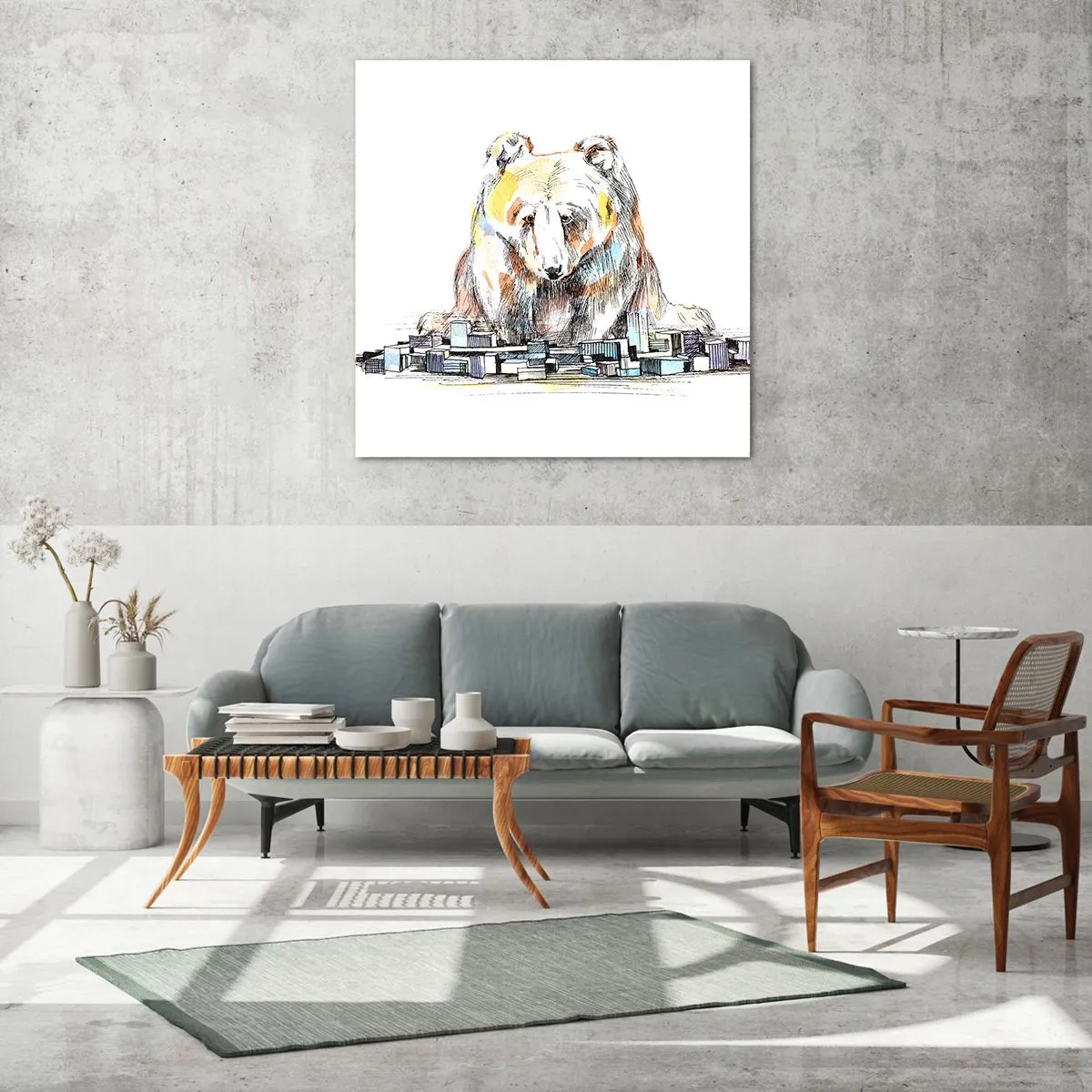 Tablou pe sticlă - Cum poți trăi așa? - 70x70 cm