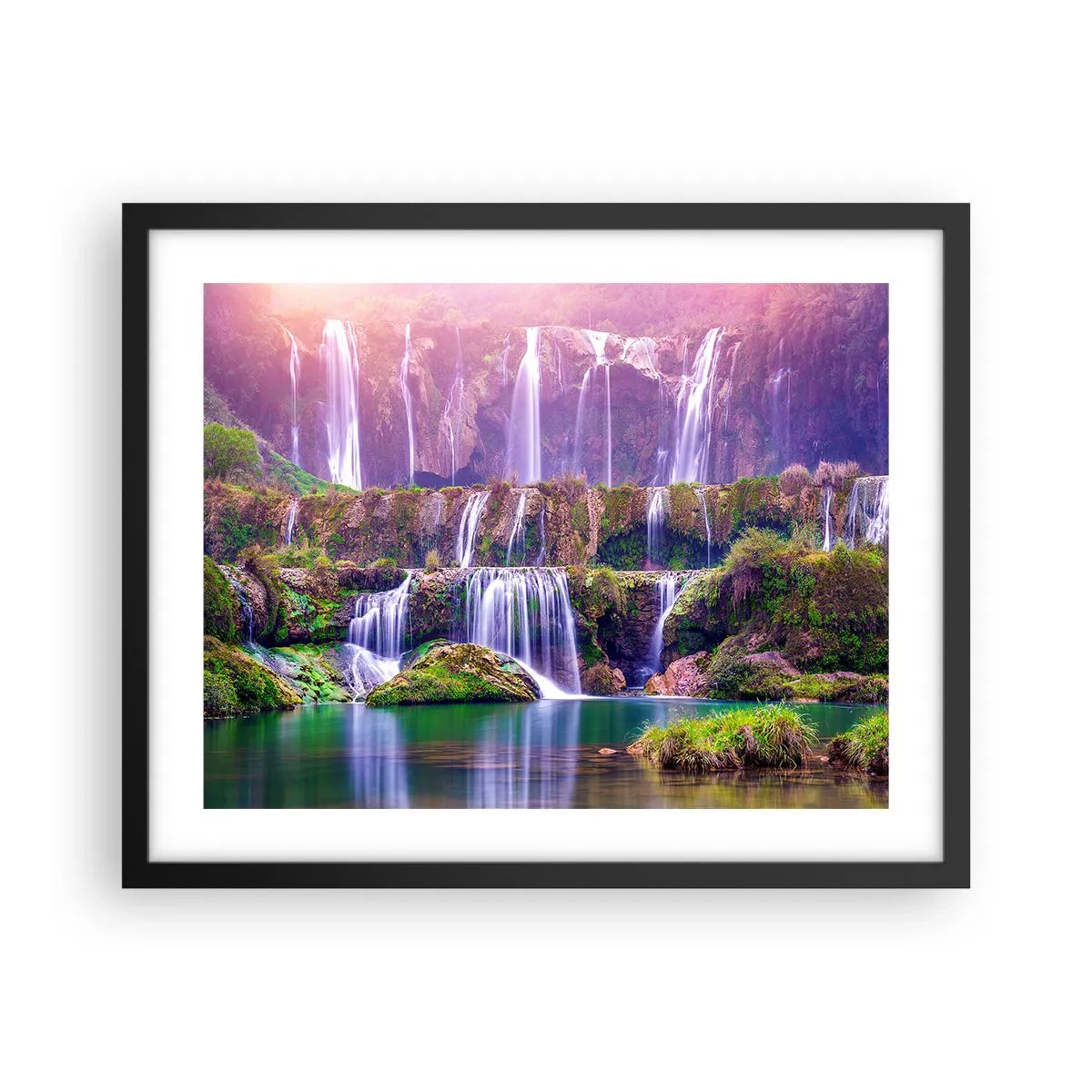 Poster în ramă neagră - Scara către cer - 50x40 cm