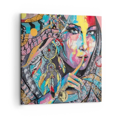 Tablou pe pânză - Taci până când înțelegi - 50x50 cm