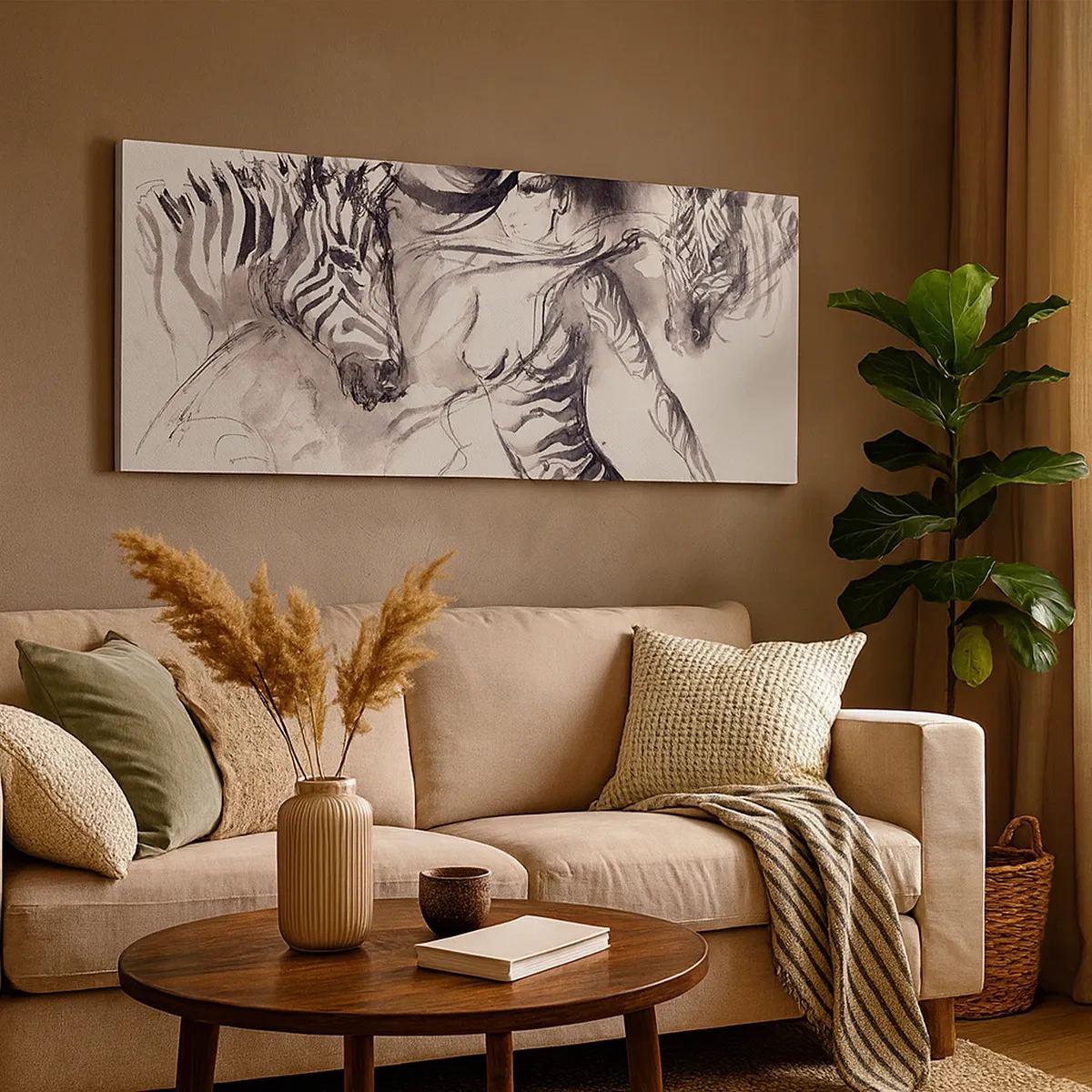 Tablou pe pânză - Dansând cu zebrele - 30x30 cm