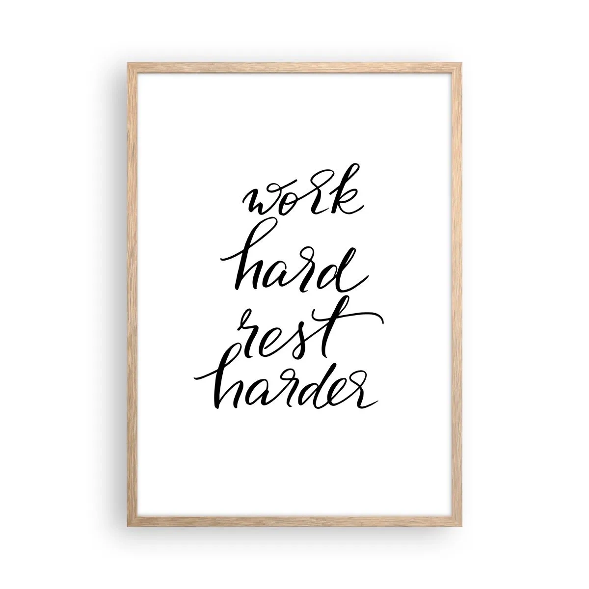 Poster în ramă de stejar deschis - Echilibrul vieții - 50x70 cm