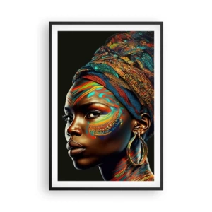 Poster în ramă neagră - Regina africană - 61x91 cm