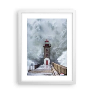 Poster în ramă albă - Zgomotul apelor, sunetul vântului - 30x40 cm