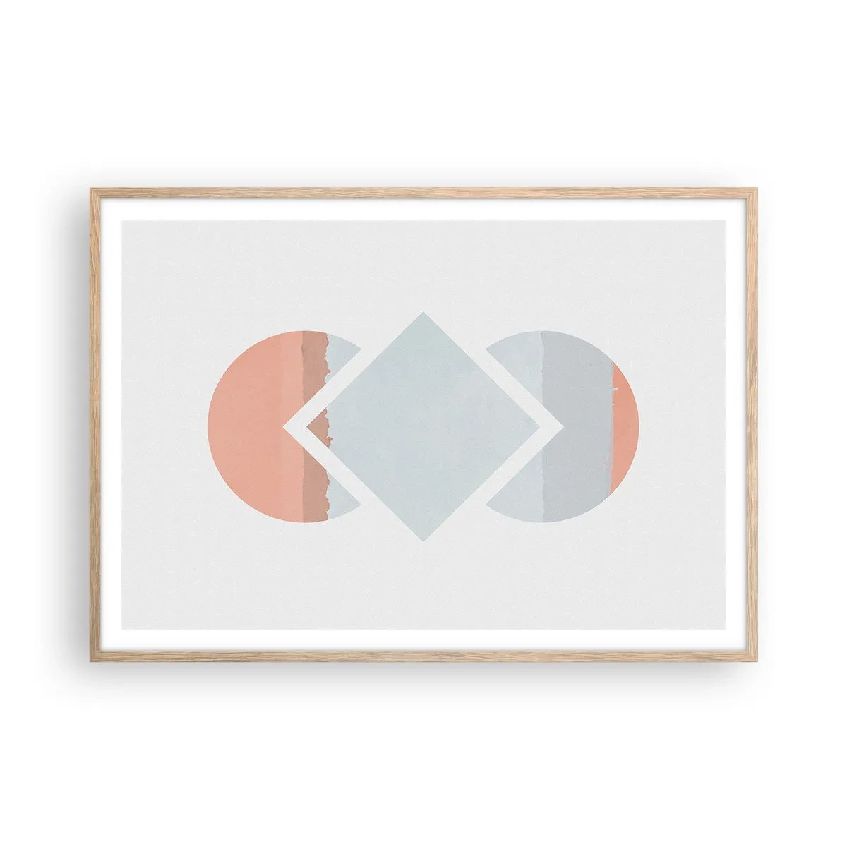 Poster în ramă de stejar deschis - Situația este clară - 100x70 cm