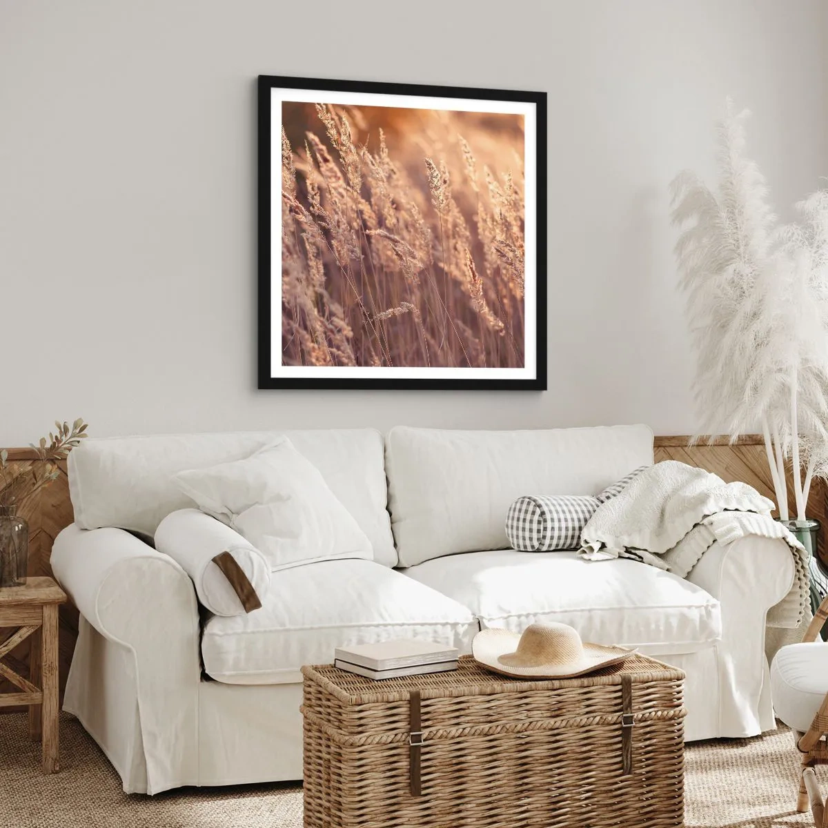 Poster în ramă neagră - Gata să întâmpine toamna - 60x60 cm