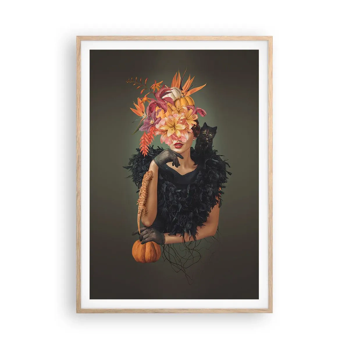 Poster în ramă de stejar deschis - Magia vrăjitoarei - 70x100 cm
