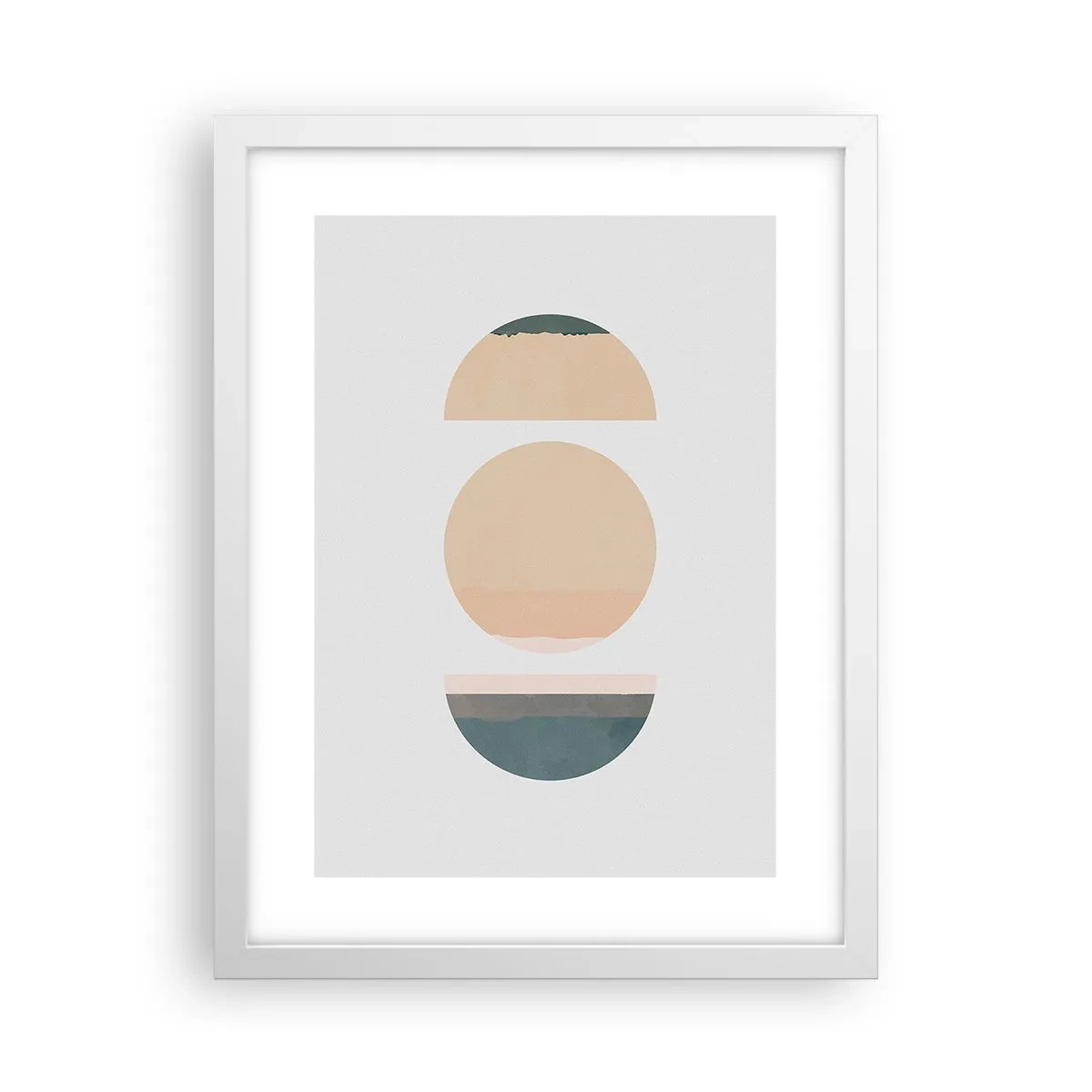 Poster în ramă albă - Roată cu roată - 30x40 cm