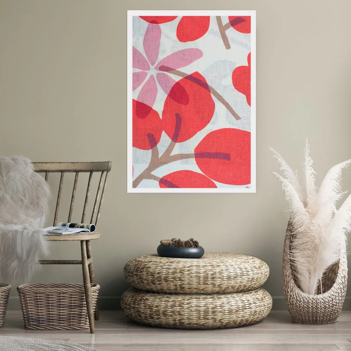 Poster - Aranjament floral în roz - 70x100 cm