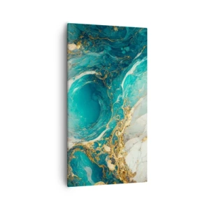 Tablou pe pânză - Compoziție cu vene aurii - 55x100 cm