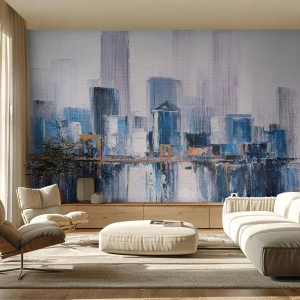 Fototapetă personalizată Premium Canvas - Impresie de New York - Clădiri, Bucată, Pictura
