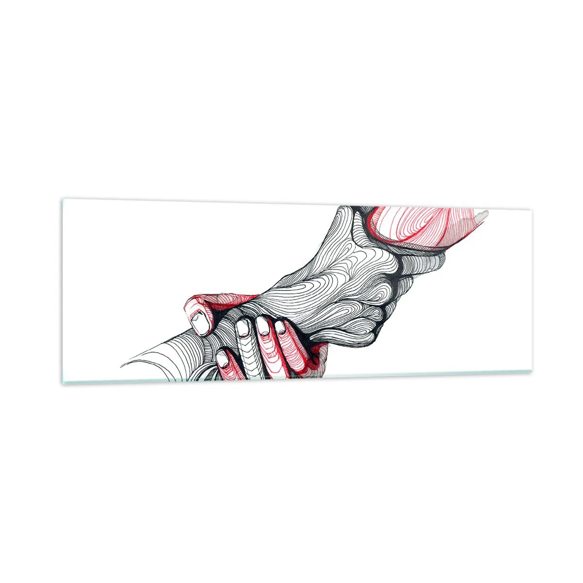 Tablou pe sticlă - Ești pe mâini bune - 90x30 cm