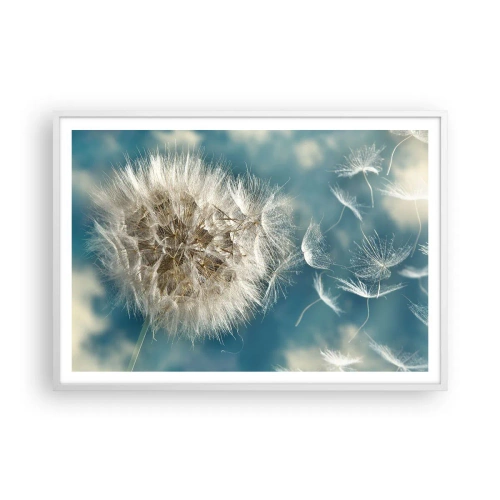 Poster în ramă albă - Respirația unui înger - 100x70 cm