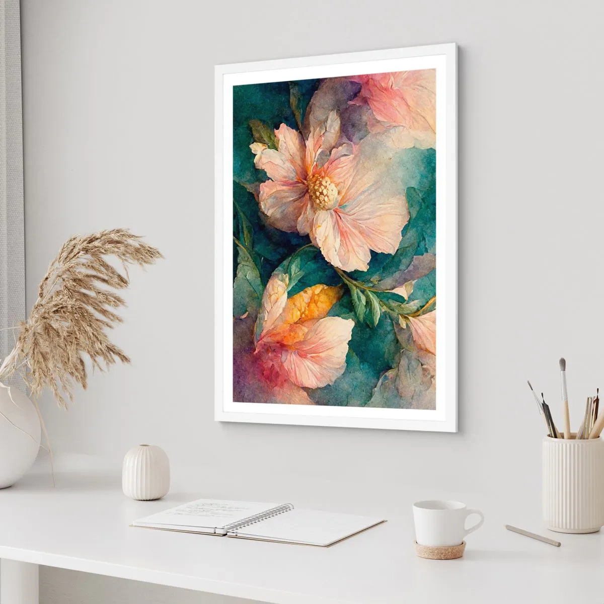 Poster în ramă albă - Subtilitate pură - 70x100 cm