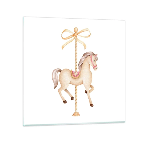 Tablou pe sticlă - Într-un trap grațios - 30x30 cm