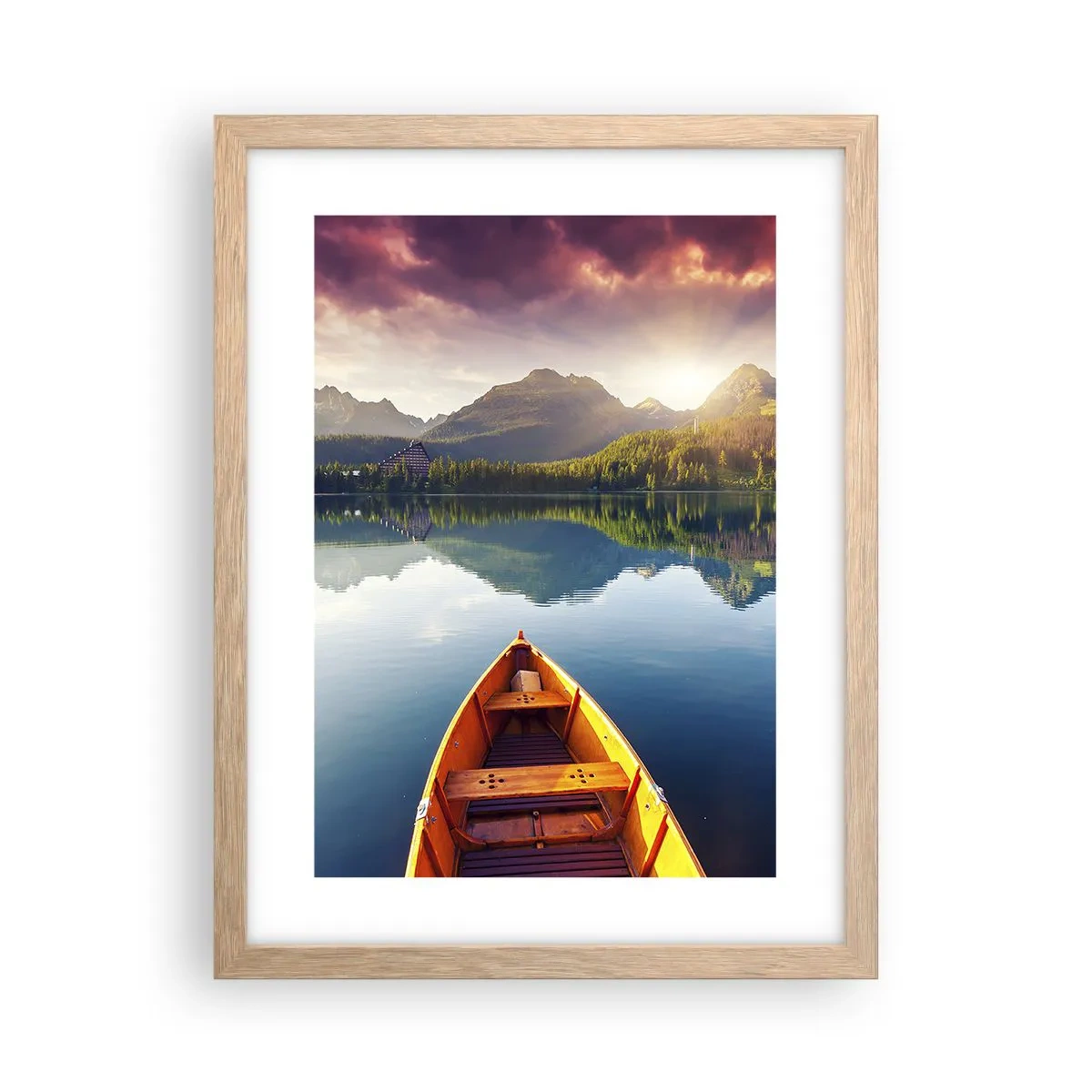 Poster în ramă de stejar deschis - Nimic împotriva naturii - 30x40 cm
