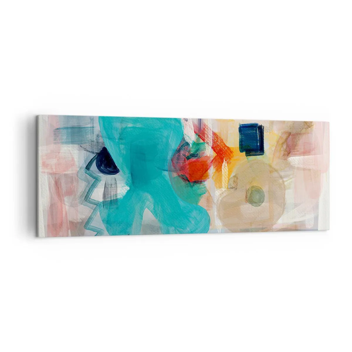 Tablou pe pânză - Joc plin de culoare - 140x50 cm