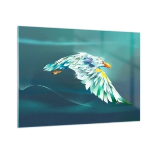 Tablou pe sticlă - Puterea vulturului în zbor - 100x70 cm