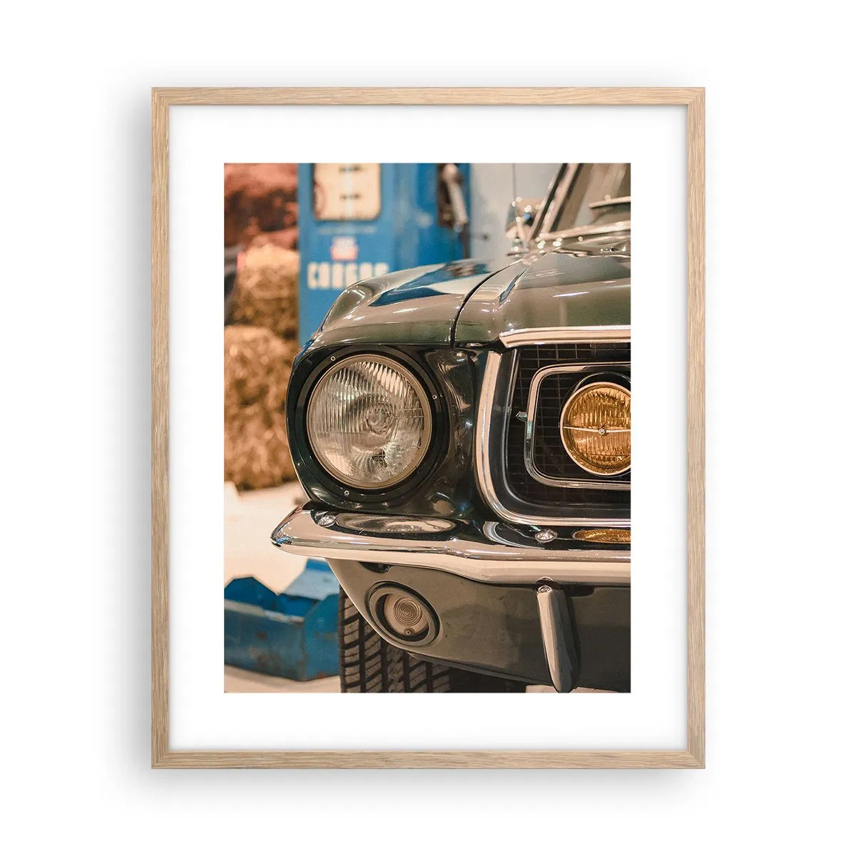 Poster în ramă de stejar deschis - Întâlnire cu o legendă - 40x50 cm