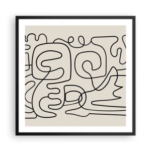Poster în ramă neagră - Pe traseu - 60x60 cm