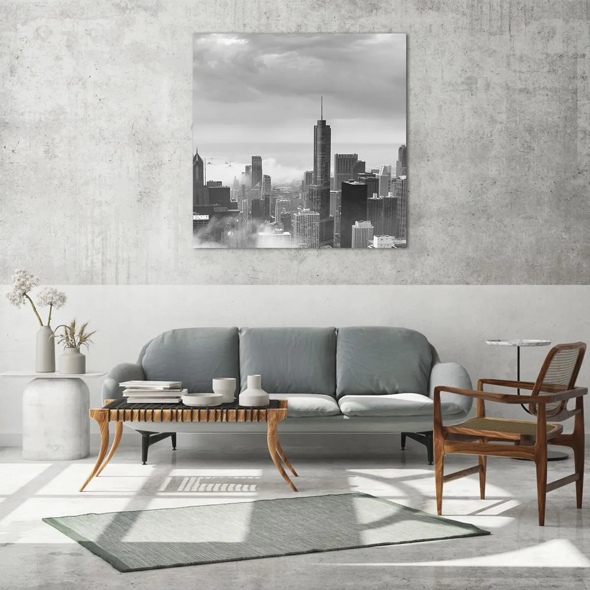 Tablou pe sticlă - Peisaj american - 60x60 cm