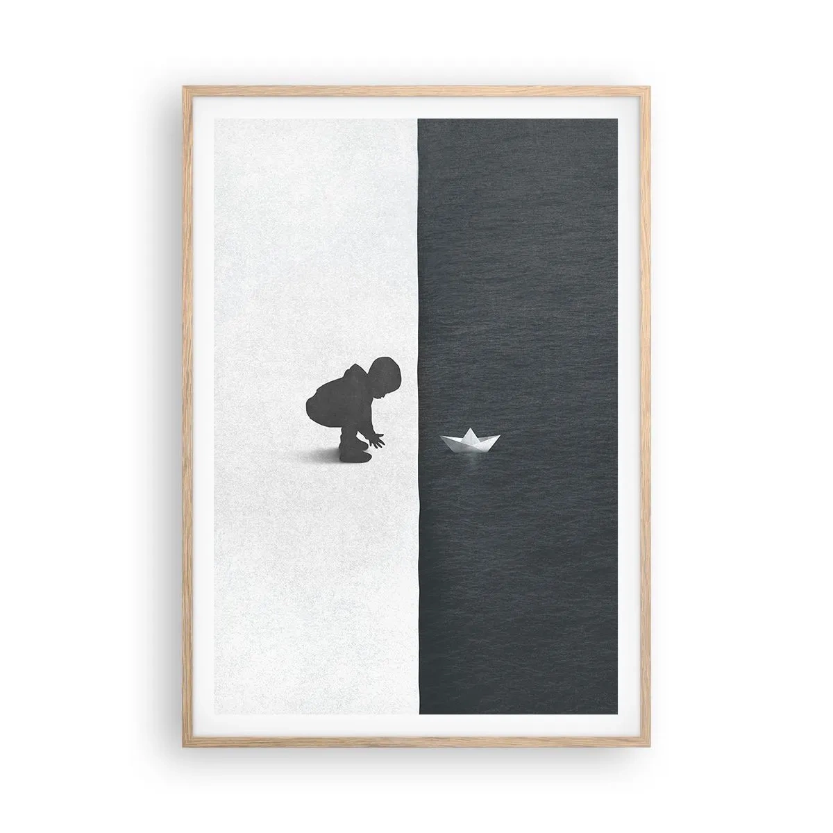 Poster în ramă de stejar deschis - Marea expediție - 70x100 cm