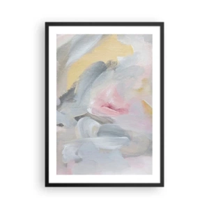 Poster în ramă neagră - Compoziție abstractă în culori pastelate - 50x70cm - Într-o lume de pastel - Decorațiune modernă pentru perete pentru living și dormitor ARTTOR