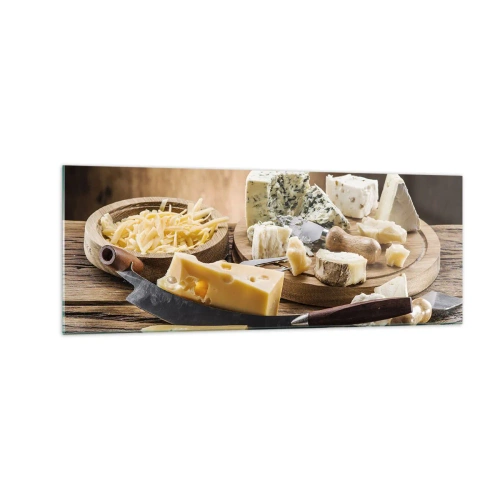 Tablou pe sticlă - Zâmbește - 140x50 cm