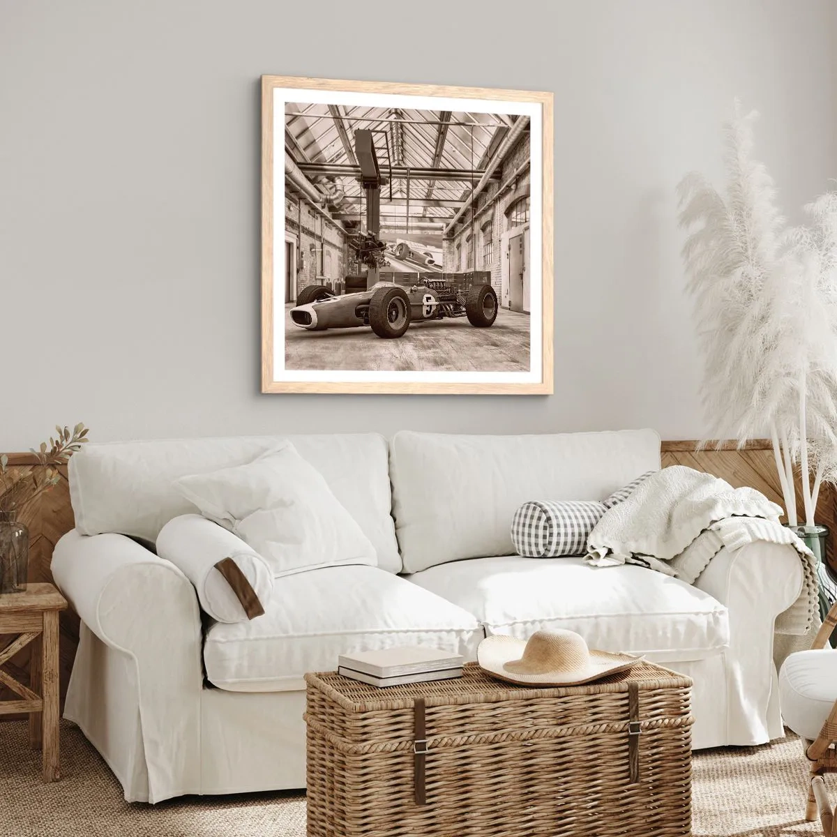 Poster în ramă de stejar deschis - Odihna învingătorului - 50x50 cm