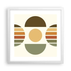 Poster în ramă albă - În culorile pământului - 40x40 cm