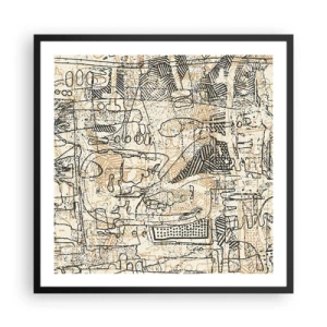 Poster în ramă neagră - Așteaptă să fie descifrat - 60x60 cm