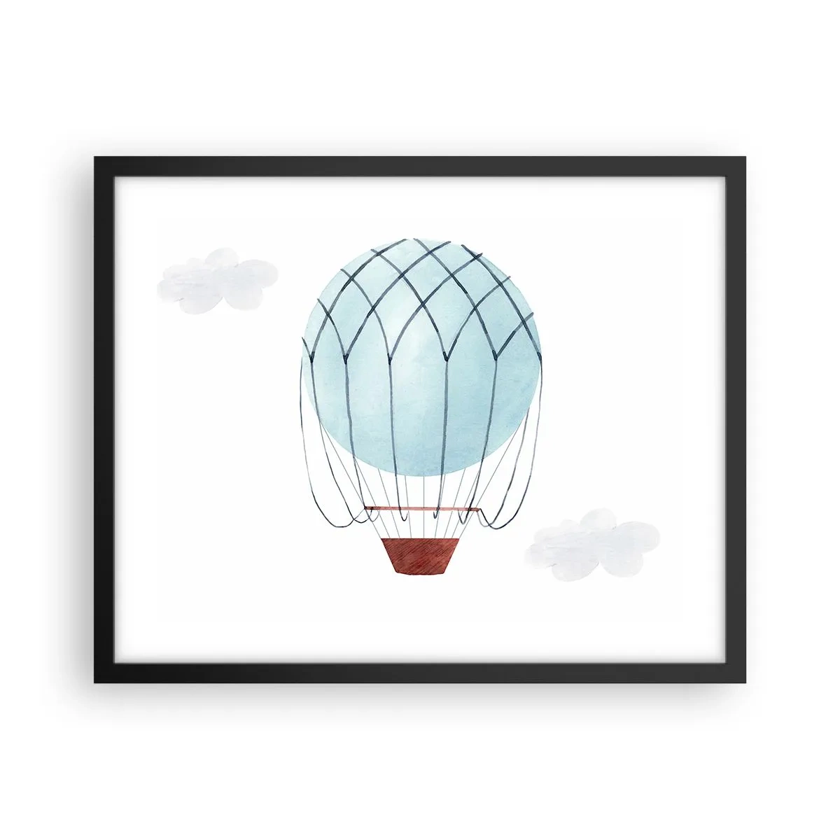 Poster în ramă neagră - Complet în nori - 50x40 cm