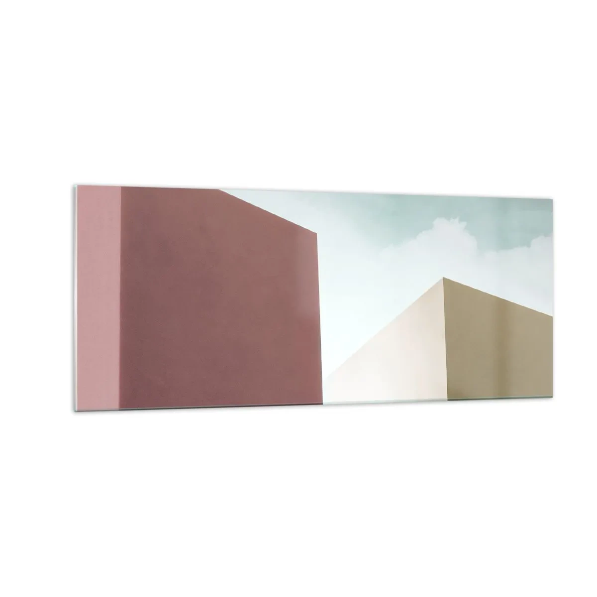 Tablou pe sticlă - Geometria unei veri însorite - 100x40 cm