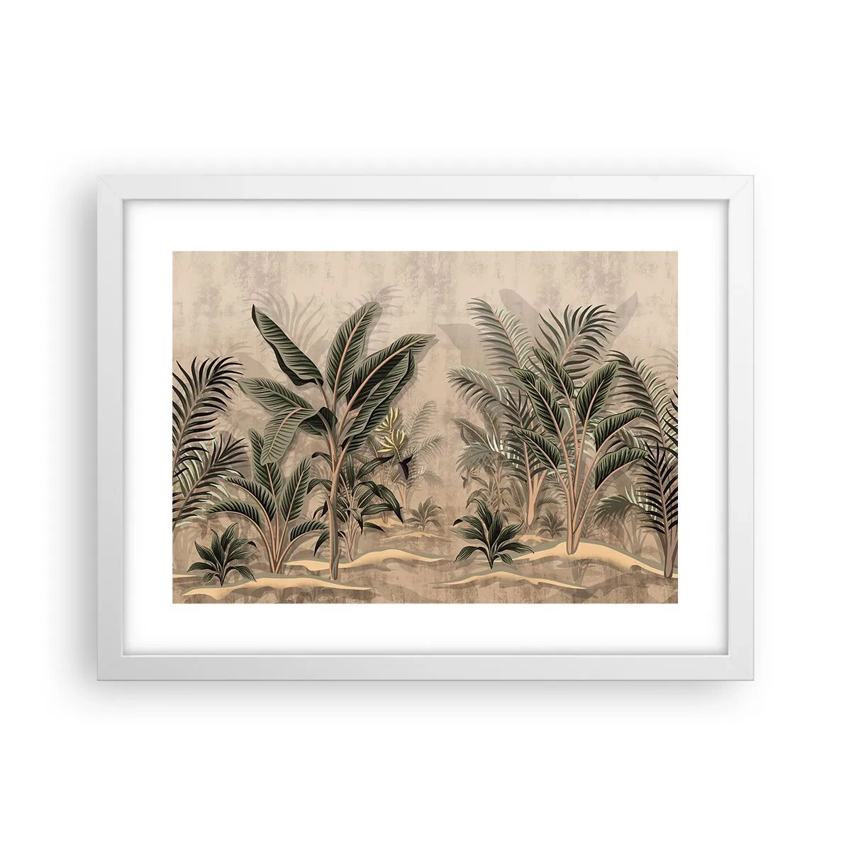 Poster în ramă albă - Gravură în stil colonial - 40x30 cm