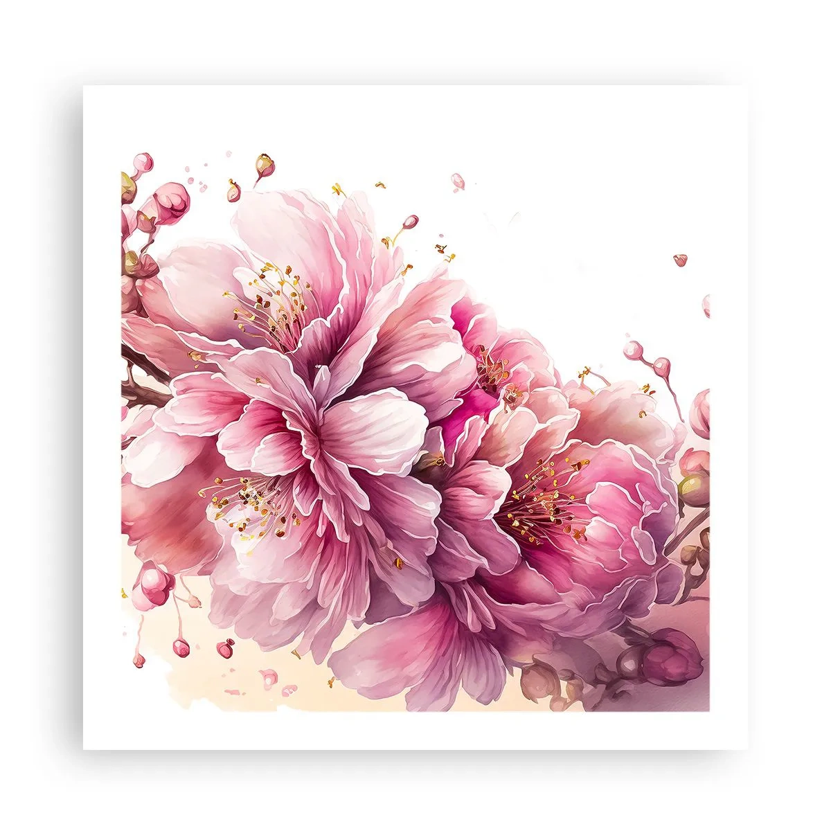 Poster - Flori de cireș - 60x60 cm