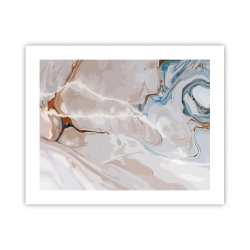 Poster - Meandre albastre sub alb - 50x40 cm