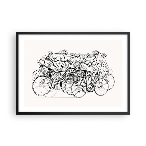 Poster în ramă neagră - Mână în mână - 70x50 cm