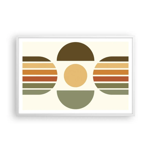 Poster în ramă albă - În culorile pământului - 91x61 cm