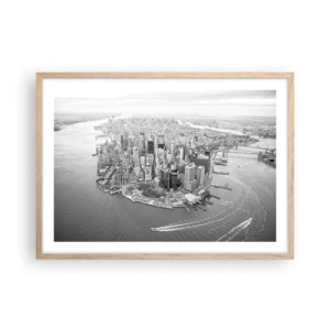 Poster în ramă de stejar deschis - Cum să nu iubești? - 70x50 cm