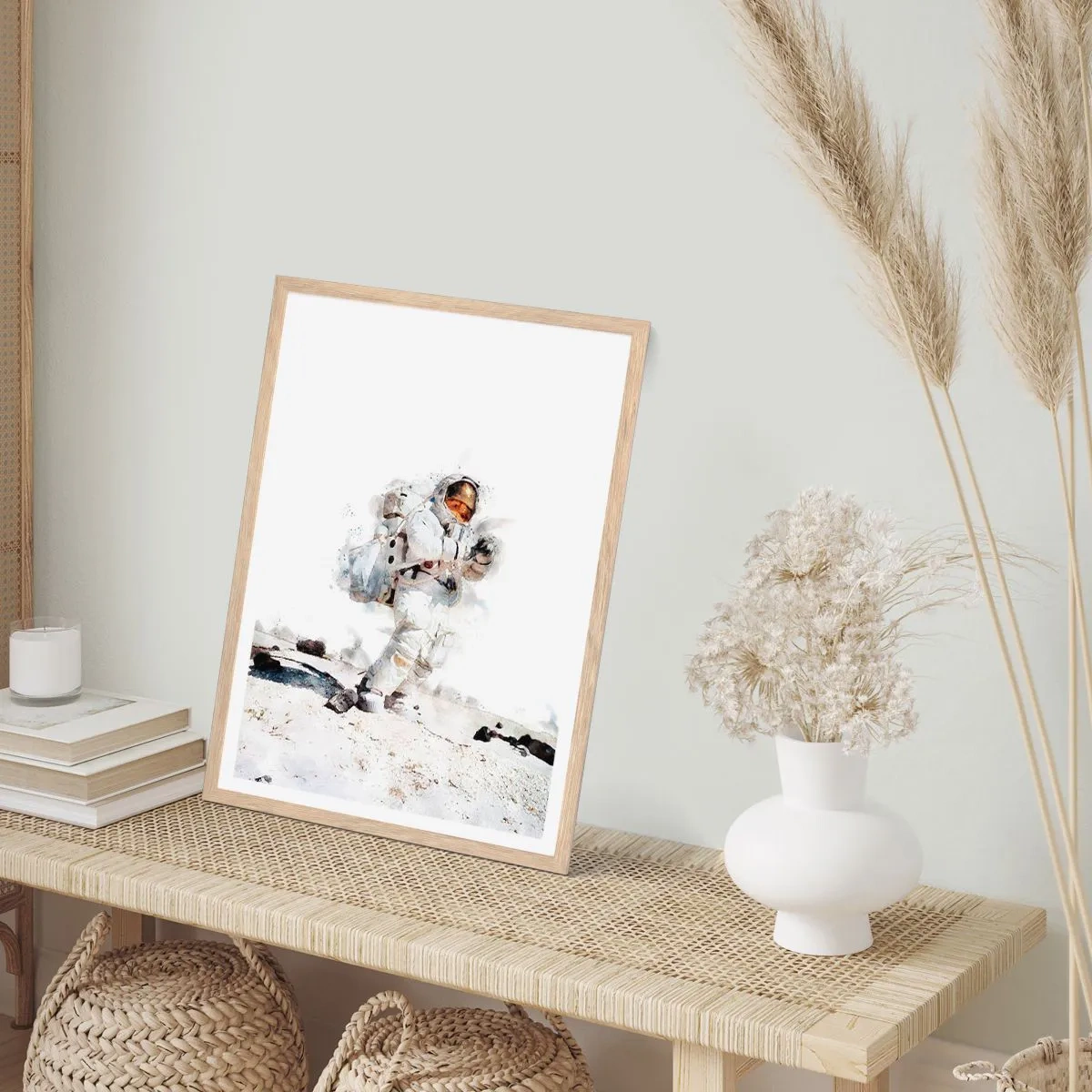 Poster în ramă de stejar deschis - Trimisul Pământului - 50x70 cm